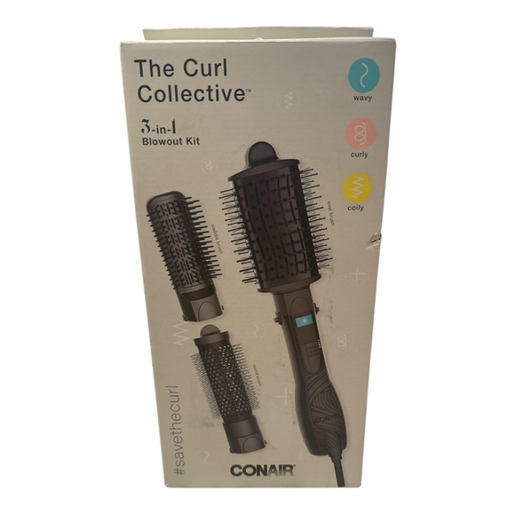 Conair The Curl Collective 3-in-1 Blowout Kit, 3 Interchangeable - Picture 1 of 5